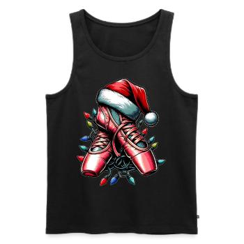 Ballett Tanz Ballerina Schuhe Weihnachten Hut Xmas - Männer Premium Bio Tank Top - Schwarz - Vorne - Michal (187cm)