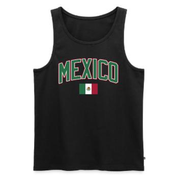 Mexique Mexique Cadeau mexicain Flag Football - Débardeur bio Premium Homme - noir - Devant - Michal (187cm)