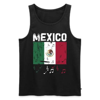 Mexiko Mexico Mexikaner Geschenk Flagge Fußball - Männer Premium Bio Tank Top - Schwarz - Vorne - Michal (187cm)