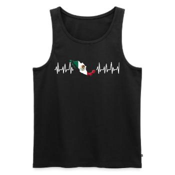 Mexiko Mexico Mexikaner Geschenk Flagge Fußball - Männer Premium Bio Tank Top - Schwarz - Vorne - Michal (187cm)