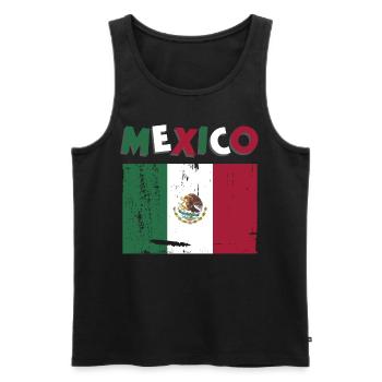 Mexiko Mexico Mexikaner Geschenk Flagge Fußball - Männer Premium Bio Tank Top - Schwarz - Vorne - Michal (187cm)