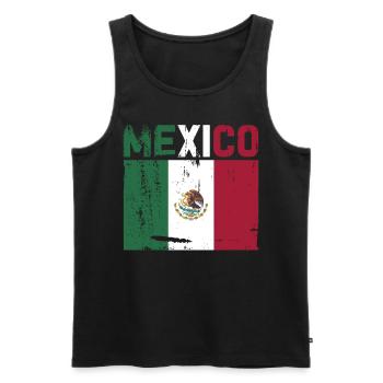 Mexiko Mexico Mexikaner Geschenk Flagge Fußball - Männer Premium Bio Tank Top - Schwarz - Vorne - Michal (187cm)