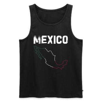Mexiko Mexico Mexikaner Geschenk Flagge Fußball - Männer Premium Bio Tank Top - Schwarz - Vorne - Michal (187cm)
