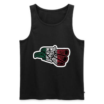 Mexique Mexique Cadeau mexicain Flag Football - Débardeur bio Premium Homme - noir - Devant - Michal (187cm)