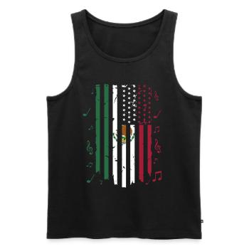 Mexique Mexique Cadeau mexicain Flag Football - Débardeur bio Premium Homme - noir - Devant - Michal (187cm)