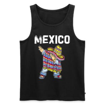 Mexique Mexique Cadeau mexicain Flag Football - Débardeur bio Premium Homme - noir - Devant - Michal (187cm)