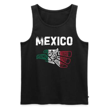 Mexique Mexique Cadeau mexicain Flag Football - Débardeur bio Premium Homme - noir - Devant - Michal (187cm)