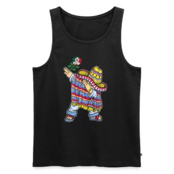 Mexique Mexique Cadeau mexicain Flag Football - Débardeur bio Premium Homme - noir - Devant - Michal (187cm)