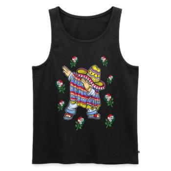 Mexiko Mexico Mexikaner Geschenk Flagge Fußball - Männer Premium Bio Tank Top - Schwarz - Vorne - Michal (187cm)