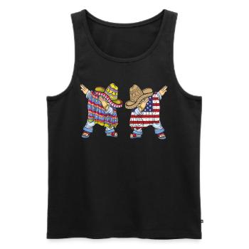 Mexiko Mexico Mexikaner Geschenk Flagge Fußball - Männer Premium Bio Tank Top - Schwarz - Vorne - Michal (187cm)