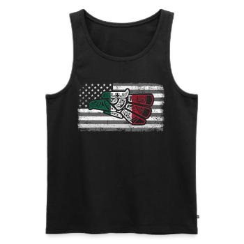 Mexiko Mexico Mexikaner Geschenk Flagge Fußball - Männer Premium Bio Tank Top - Schwarz - Vorne - Michal (187cm)