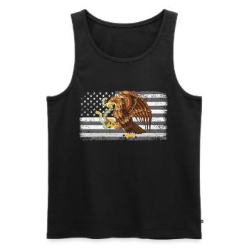 Mexiko Mexico Mexikaner Geschenk Flagge Fußball - Männer Premium Bio Tank Top - Schwarz - Vorne - Michal (187cm)