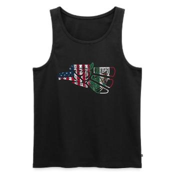 Mexiko Mexico Mexikaner Geschenk Flagge Fußball - Männer Premium Bio Tank Top - Schwarz - Vorne - Michal (187cm)