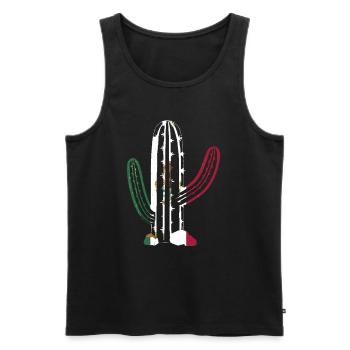 Mexiko Mexico Mexikaner Geschenk Flagge Fußball - Männer Premium Bio Tank Top - Schwarz - Vorne - Michal (187cm)