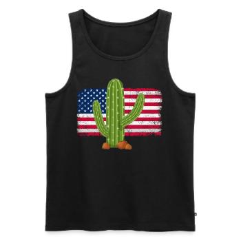 Mexiko Mexico Mexikaner Geschenk Flagge Fußball - Männer Premium Bio Tank Top - Schwarz - Vorne - AI Model Male 178 light (178cm)