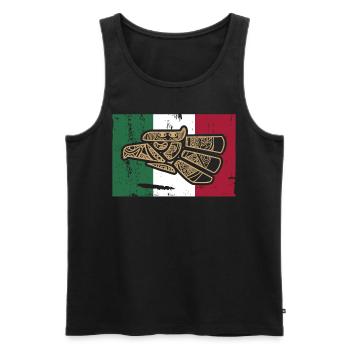 Mexique Mexique Cadeau mexicain Flag Football - Débardeur bio Premium Homme - noir - Devant - Michal (187cm)
