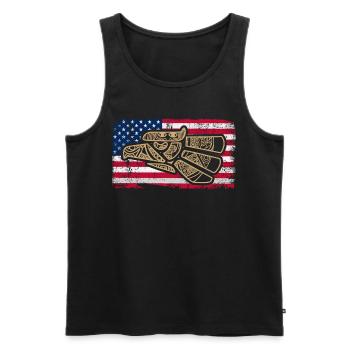 Mexiko Mexico Mexikaner Geschenk Flagge Fußball - Männer Premium Bio Tank Top - Schwarz - Vorne - Michal (187cm)