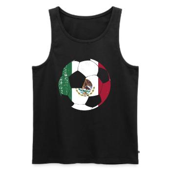 Mexiko Mexico Mexikaner Geschenk Flagge Fußball - Männer Premium Bio Tank Top - Schwarz - Vorne - AI Model Male 178 light (178cm)