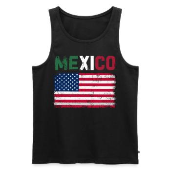 Mexiko Mexico Mexikaner Geschenk Flagge Fußball - Männer Premium Bio Tank Top - Schwarz - Vorne - Michal (187cm)