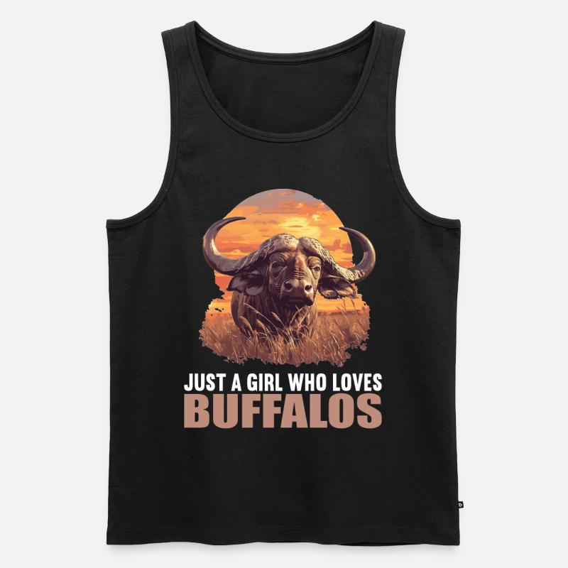 Buffalos Buffalo Büffel - Männer Premium Bio Tank Top - Schwarz