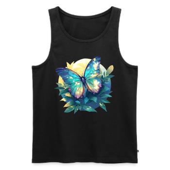 Butterfly Butterflies Butterfly - Men's Premium Organic Tank Top - black - Front - AI Model Male 178 light (178cm)