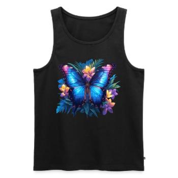 Butterfly Butterflies Butterfly - Men's Premium Organic Tank Top - black - Front - AI Model Male 178 light (178cm)