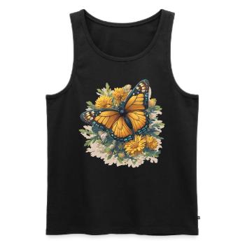 Butterfly Butterflies Butterfly - Men's Premium Organic Tank Top - black - Front - AI Model Male 178 light (178cm)
