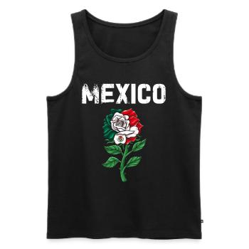 Mexiko Mexico Mexikaner Geschenk Flagge Fußball - Männer Premium Bio Tank Top - Schwarz - Vorne - Michal (187cm)