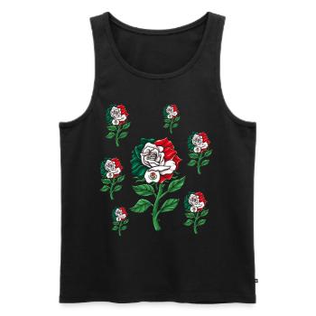 Mexiko Mexico Mexikaner Geschenk Flagge Fußball - Männer Premium Bio Tank Top - Schwarz - Vorne - Michal (187cm)