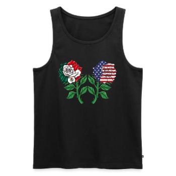 Mexiko Mexico Mexikaner Geschenk Flagge Fußball - Männer Premium Bio Tank Top - Schwarz - Vorne - Michal (187cm)
