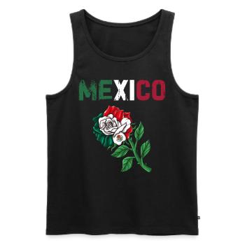 Mexique Mexique Cadeau mexicain Flag Football - Débardeur bio Premium Homme - noir - Devant - Michal (187cm)