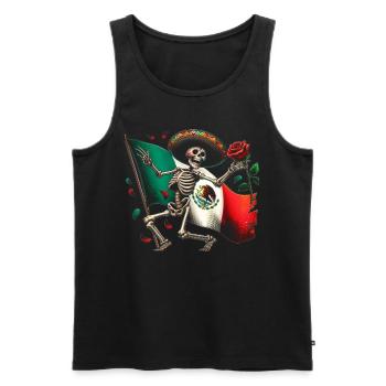 Mexiko Mexico Mexikaner Geschenk Flagge Fußball - Männer Premium Bio Tank Top - Schwarz - Vorne - Michal (187cm)