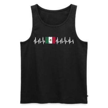 Mexiko Mexico Mexikaner Geschenk Flagge Fußball - Männer Premium Bio Tank Top - Schwarz - Vorne - Michal (187cm)