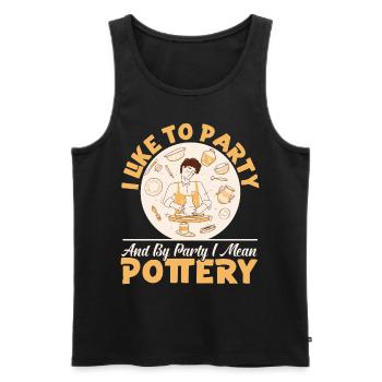 Pottery Ceramics Artist I Like To - Männer Premium Bio Tank Top - Schwarz - Vorne - Michal (187cm)