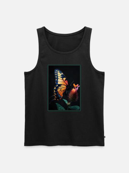 Butterfly Schmetterlinge Schmetterling - Männer Premium Bio Tank Top - Schwarz