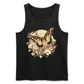 Butterfly Butterflies Butterfly - Men's Premium Organic Tank Top - black - Front - AI Model Male 178 light (178cm)