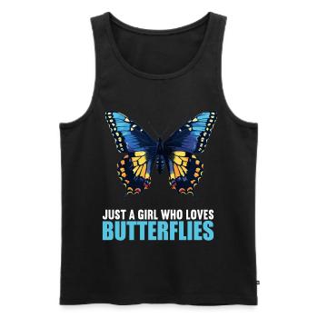 Butterfly Schmetterlinge Schmetterling - Männer Premium Bio Tank Top - Schwarz - Vorne - Michal (187cm)
