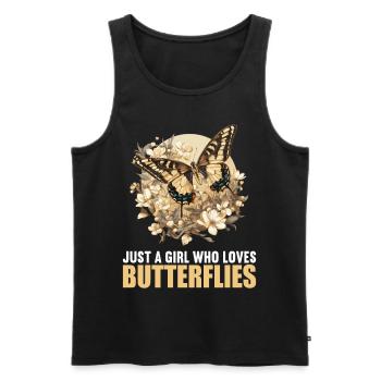 Butterfly Butterflies Butterfly - Men's Premium Organic Tank Top - black - Front - AI Model Male 178 light (178cm)