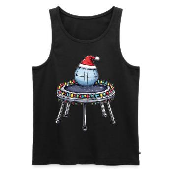 Bossaball Weihnachtsmütze Xmas - Männer Premium Bio Tank Top - Schwarz - Vorne - AI Model Male 178 light (178cm)