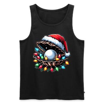 Seashell Seashell Beach Christmas Hat Xmas - Men's Premium Organic Tank Top - black - Front - Michal (187cm)