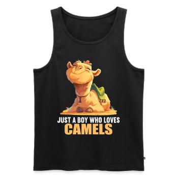 Camel Kamele Kamel - Männer Premium Bio Tank Top - Schwarz - Vorne - AI Model Male 178 light (178cm)