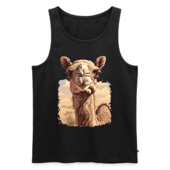 Camel Kamele Kamel - Männer Premium Bio Tank Top - Schwarz - Vorne - AI Model Male 178 light (178cm)