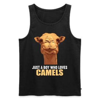 Camel Kamele Kamel - Männer Premium Bio Tank Top - Schwarz - Vorne - AI Model Male 178 light (178cm)