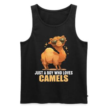 Camel Kamele Kamel - Männer Premium Bio Tank Top - Schwarz - Vorne - AI Model Male 178 light (178cm)