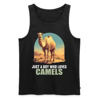Camel Kamele Kamel - Männer Premium Bio Tank Top - Schwarz - Vorne - AI Model Male 178 light (178cm)