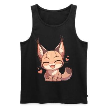 Caracal Karakale Karakal - Men's Premium Organic Tank Top - black - Front - AI Model Male 178 light (178cm)