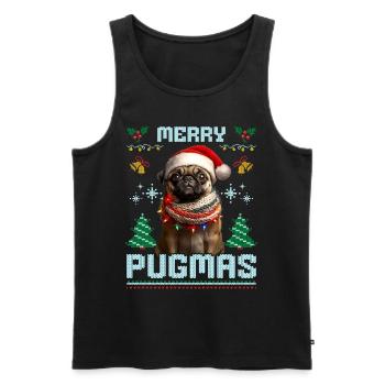 Ugly Christmas Pug Merry Pugmas Partenaire - Débardeur bio Premium Homme - noir - Devant - Michal (187cm)