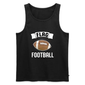 Flag Football Spieler Sport Team - Männer Premium Bio Tank Top - Schwarz - Vorne - AI Model Male 178 light (178cm)