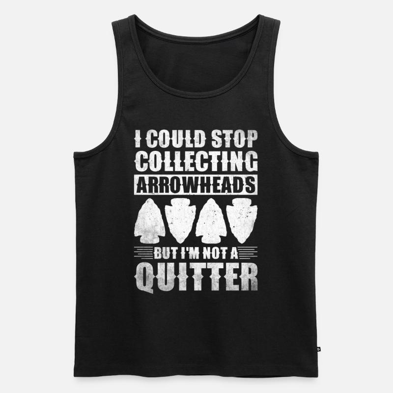 Pfeilspitzen Sammler Pfeilspitzen Sammlung - Männer Premium Bio Tank Top - Schwarz
