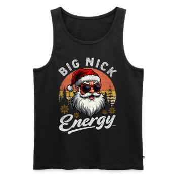 Big Nick Energy Drôle Père Noël Noël - Débardeur bio Premium Homme - noir - Devant - Michal (187cm)